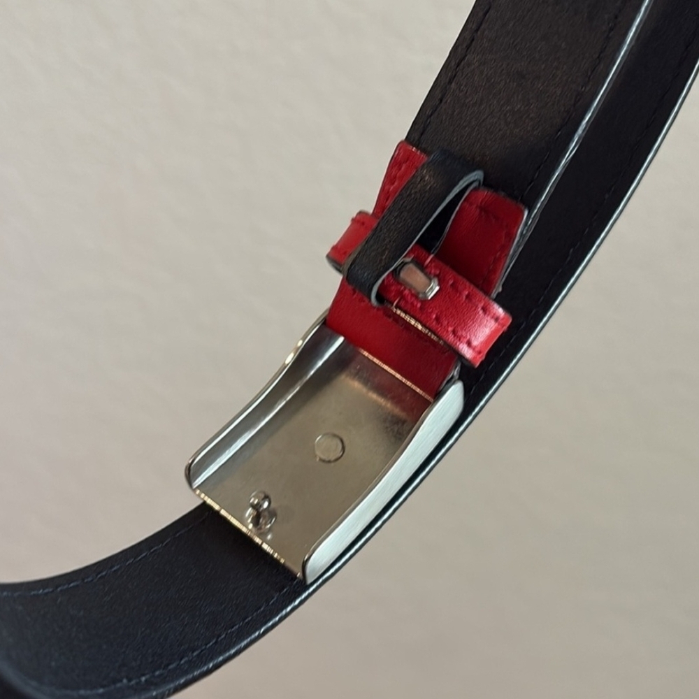 Versace Medusa Red & Gold Rhinestone Belt Women's (36" Total Length) - Picture 5 of 7